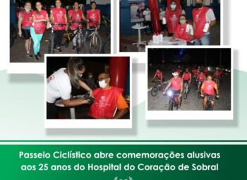 Passeio Ciclístico abre comemorações alusivas aos 25 anos do Hospital do Coração de Sobral